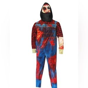 Journeys Farmer Zombie adult one piece PJ size Small